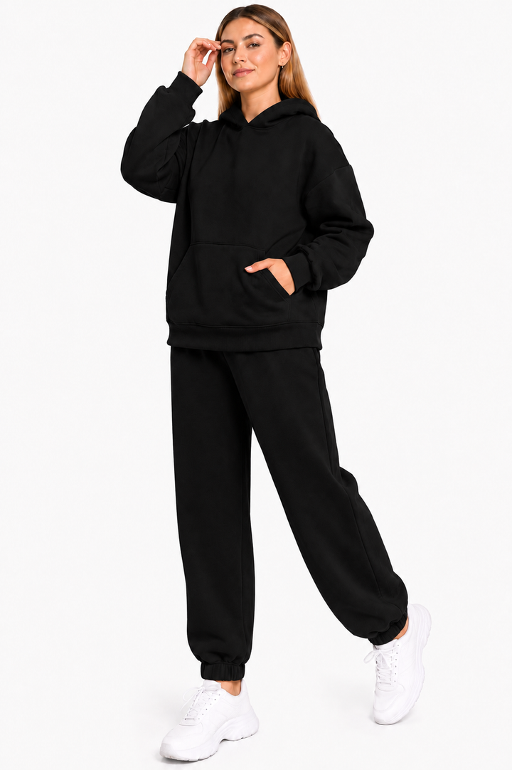 Women Oversized Tracksuit Set 2 Piece Fleece Hoodie and Sweatpants – Fall Winter Lounge Outfit