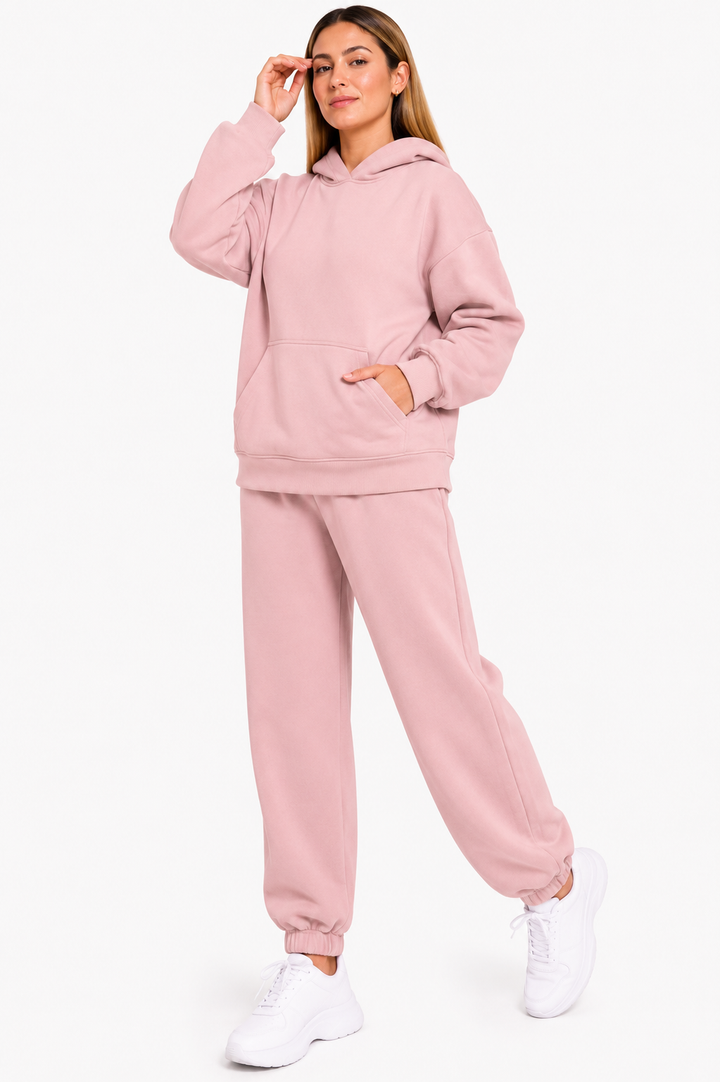 Women Oversized Tracksuit Set 2 Piece Fleece Hoodie and Sweatpants – Fall Winter Lounge Outfit