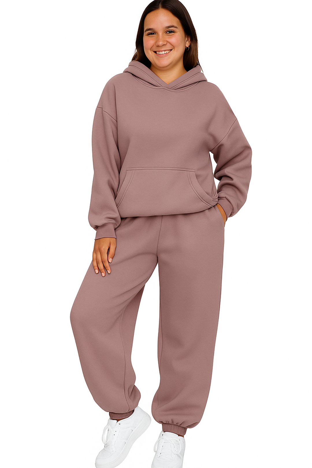 Women Oversized Tracksuit Set 2 Piece Fleece Hoodie and Sweatpants – Fall Winter Lounge Outfit