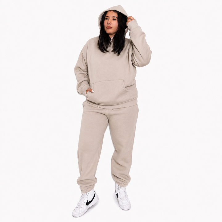Women Oversized Tracksuit Set 2 Piece Fleece Hoodie and Sweatpants – Fall Winter Lounge Outfit