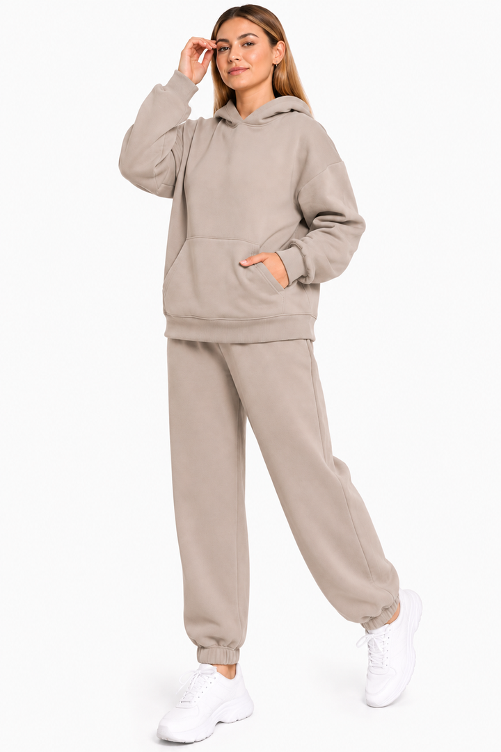 Women Oversized Tracksuit Set 2 Piece Fleece Hoodie and Sweatpants – Fall Winter Lounge Outfit