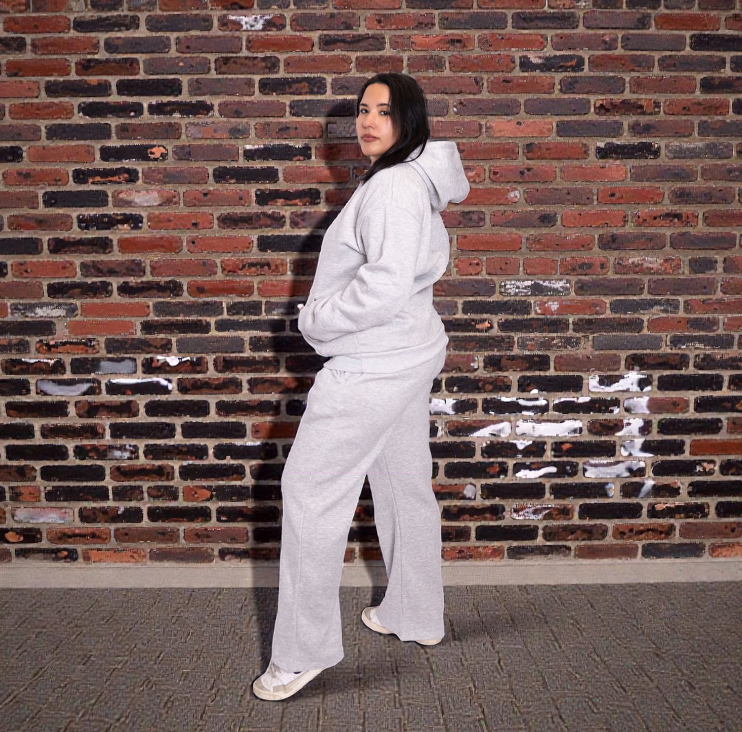 Women Oversized Tracksuit Set 2 Piece Fleece Hoodie and Wide Leg Sweatpants – Fall Winter Lounge Outfit