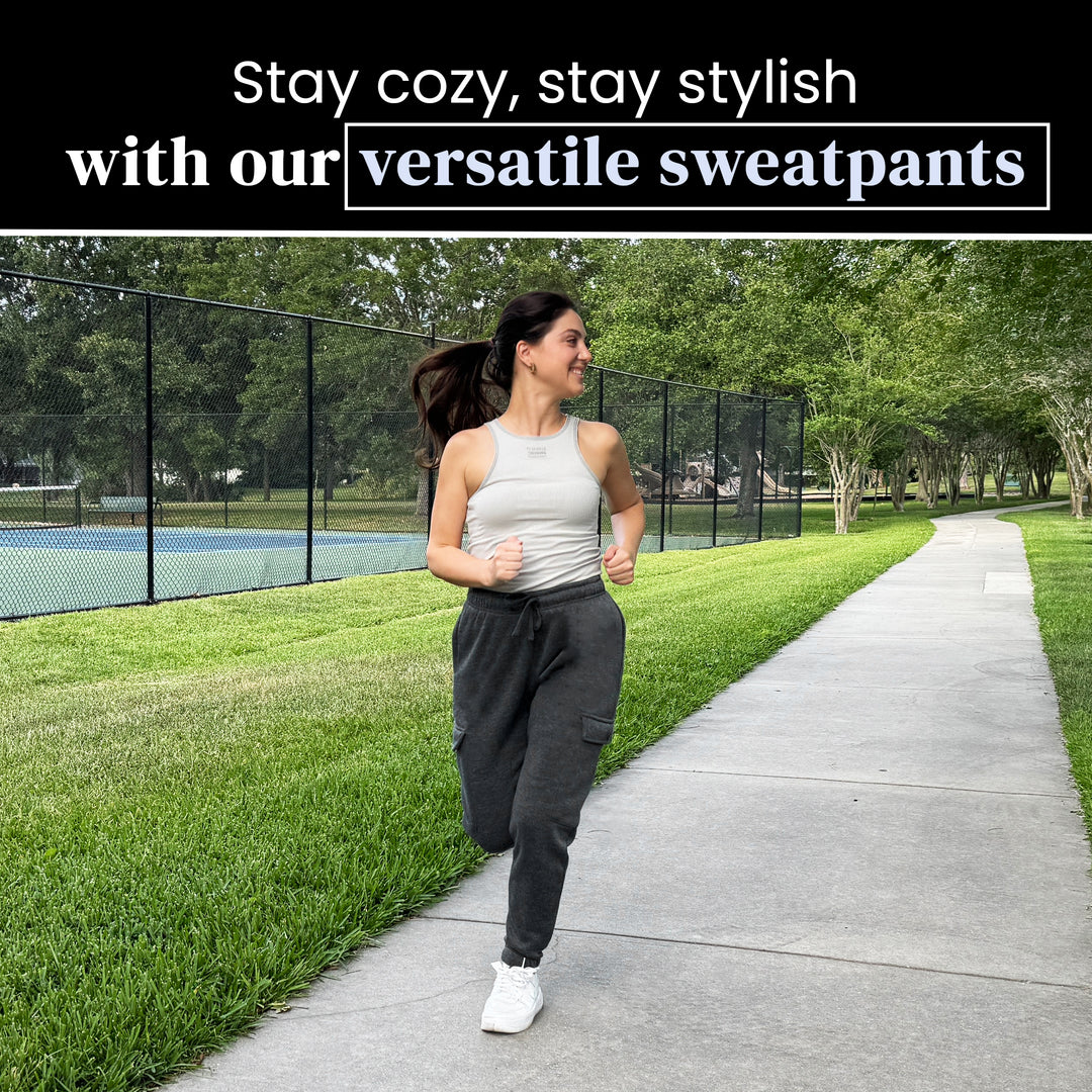 SPXTREME [2 Pack] Women's Cargo Jogger Sweatpants Casual Lounge Ultimate Comfort Soft Feel