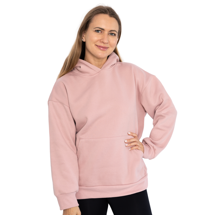 Women Oversized Hoodie Sweatshirt – Fleece Pullover for Fall Winter, Cozy Lounge Airport Travel Sweater, Soft Casual Fashion Top