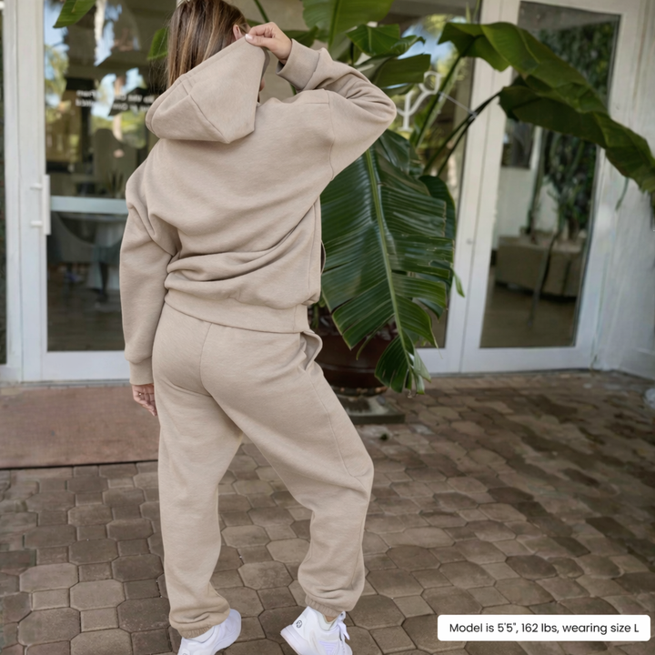 Women Oversized Tracksuit Set 2 Piece Fleece Hoodie and Sweatpants – Fall Winter Lounge Outfit