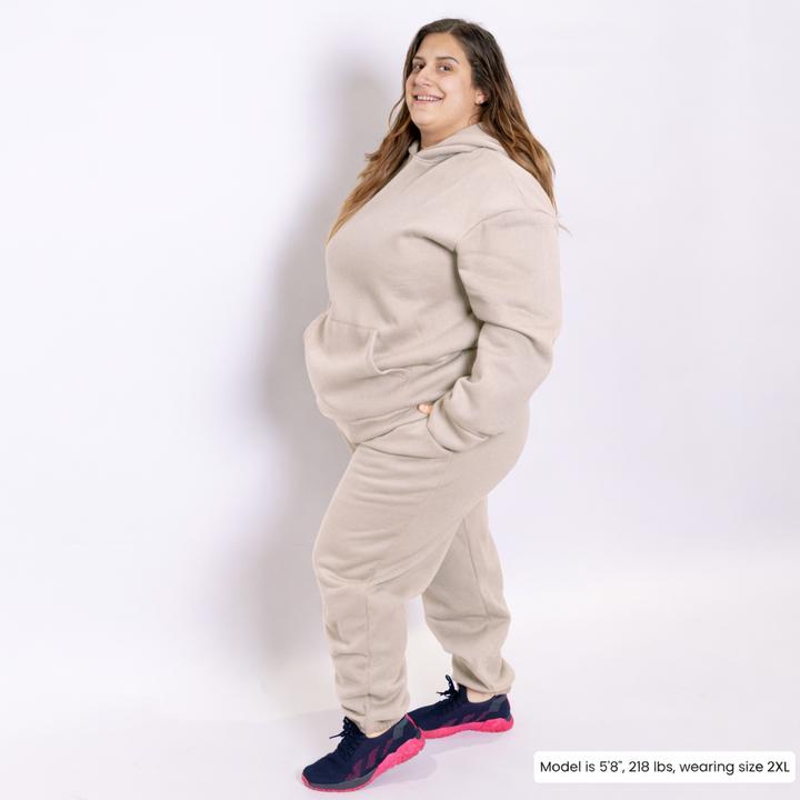 Women Oversized Tracksuit Set 2 Piece Fleece Hoodie and Sweatpants – Fall Winter Lounge Outfit