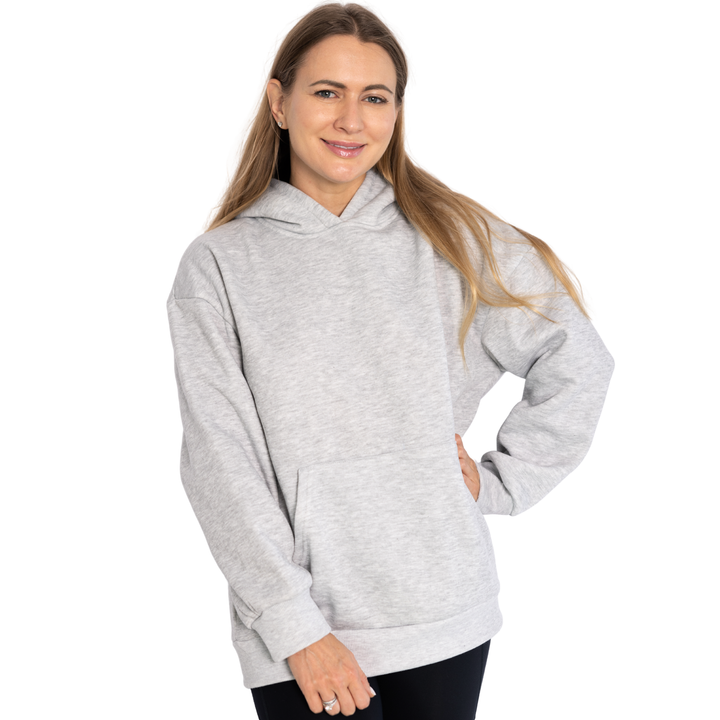 Women Oversized Hoodie Sweatshirt – Fleece Pullover for Fall Winter, Cozy Lounge Airport Travel Sweater, Soft Casual Fashion Top