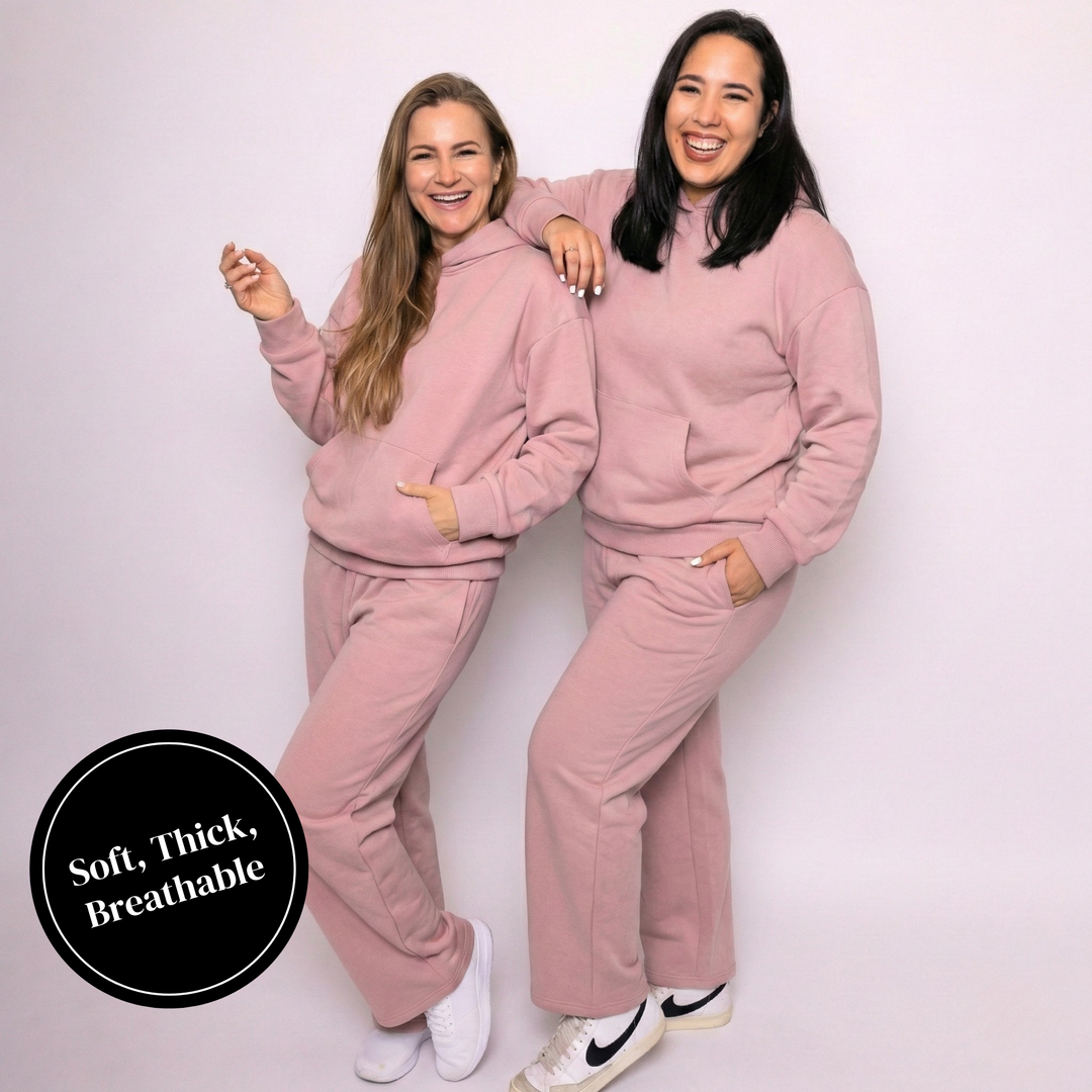 Women Oversized Tracksuit Set 2 Piece Fleece Hoodie and Wide Leg Sweatpants – Fall Winter Lounge Outfit