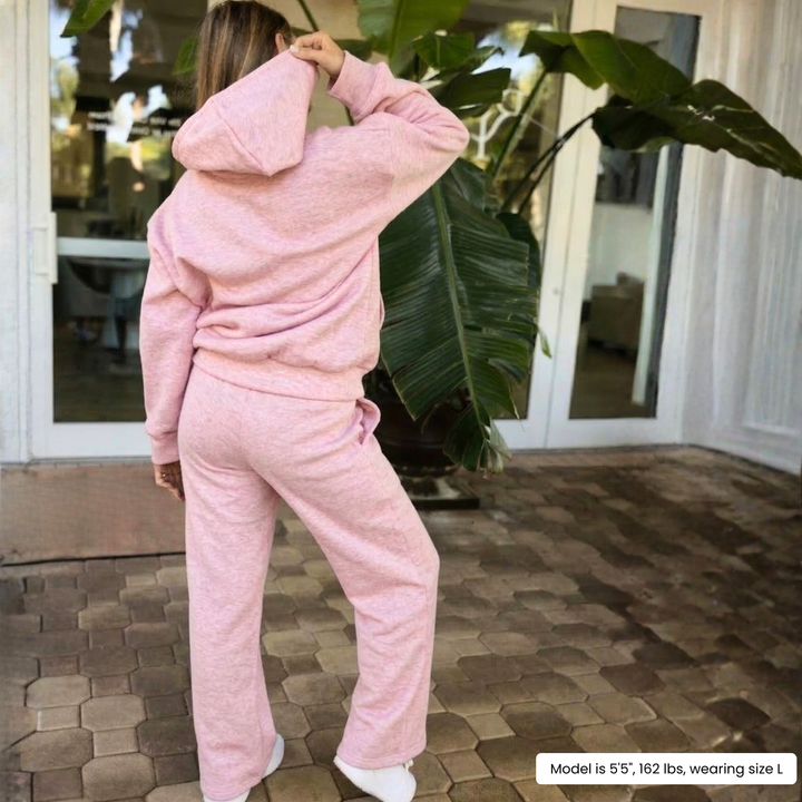 Women Oversized Tracksuit Set 2 Piece Fleece Hoodie and Wide Leg Sweatpants – Fall Winter Lounge Outfit