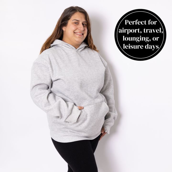 Women Oversized Hoodie Sweatshirt – Fleece Pullover for Fall Winter, Cozy Lounge Airport Travel Sweater, Soft Casual Fashion Top