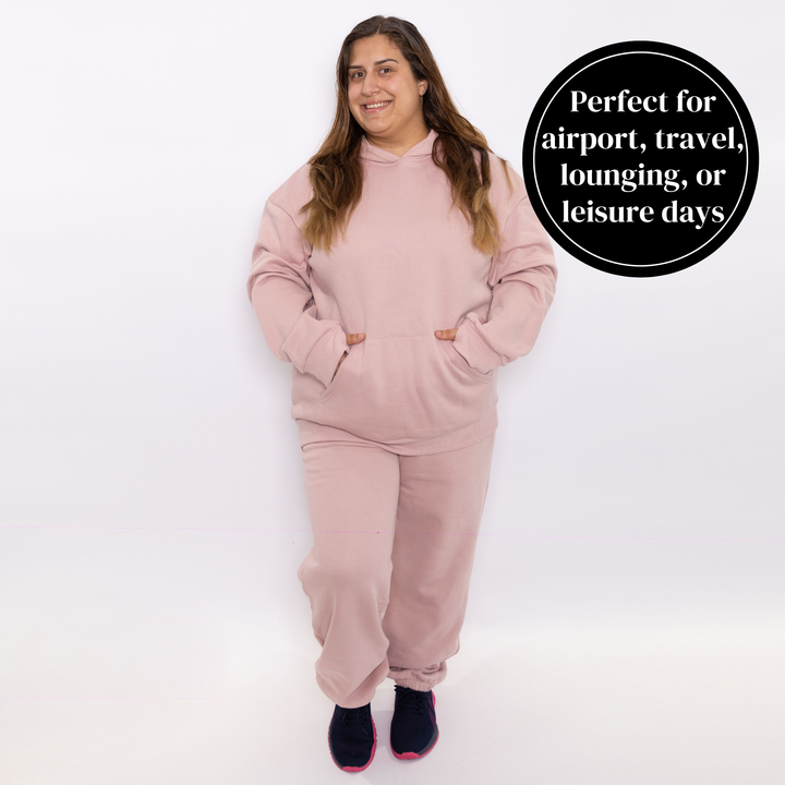 Women Oversized Tracksuit Set 2 Piece Fleece Hoodie and Sweatpants – Fall Winter Lounge Outfit