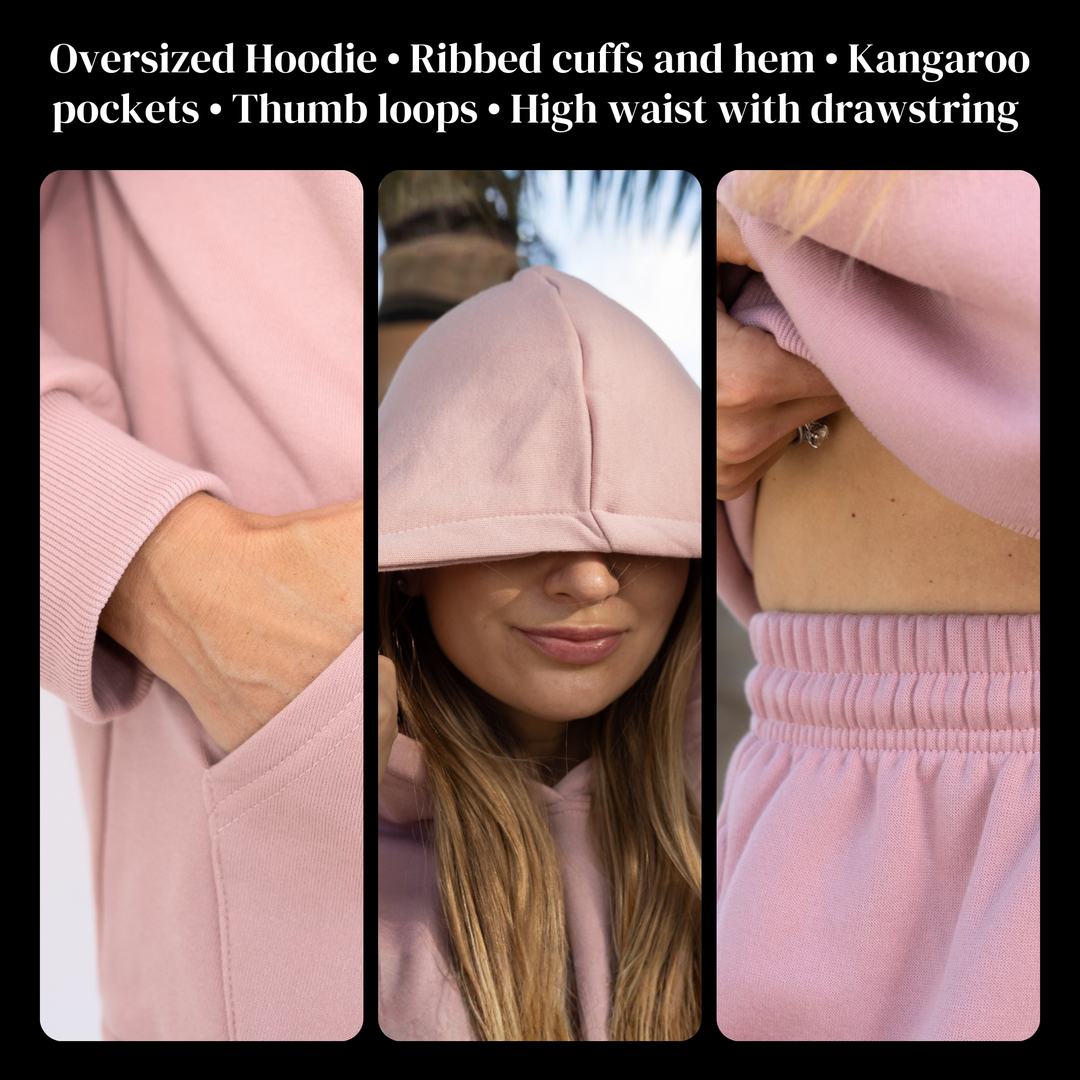Women Oversized Tracksuit Set 2 Piece Fleece Hoodie and Wide Leg Sweatpants – Fall Winter Lounge Outfit