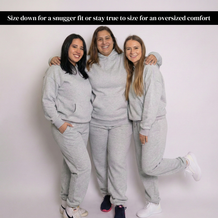 Women Oversized Tracksuit Set 2 Piece Fleece Hoodie and Sweatpants – Fall Winter Lounge Outfit