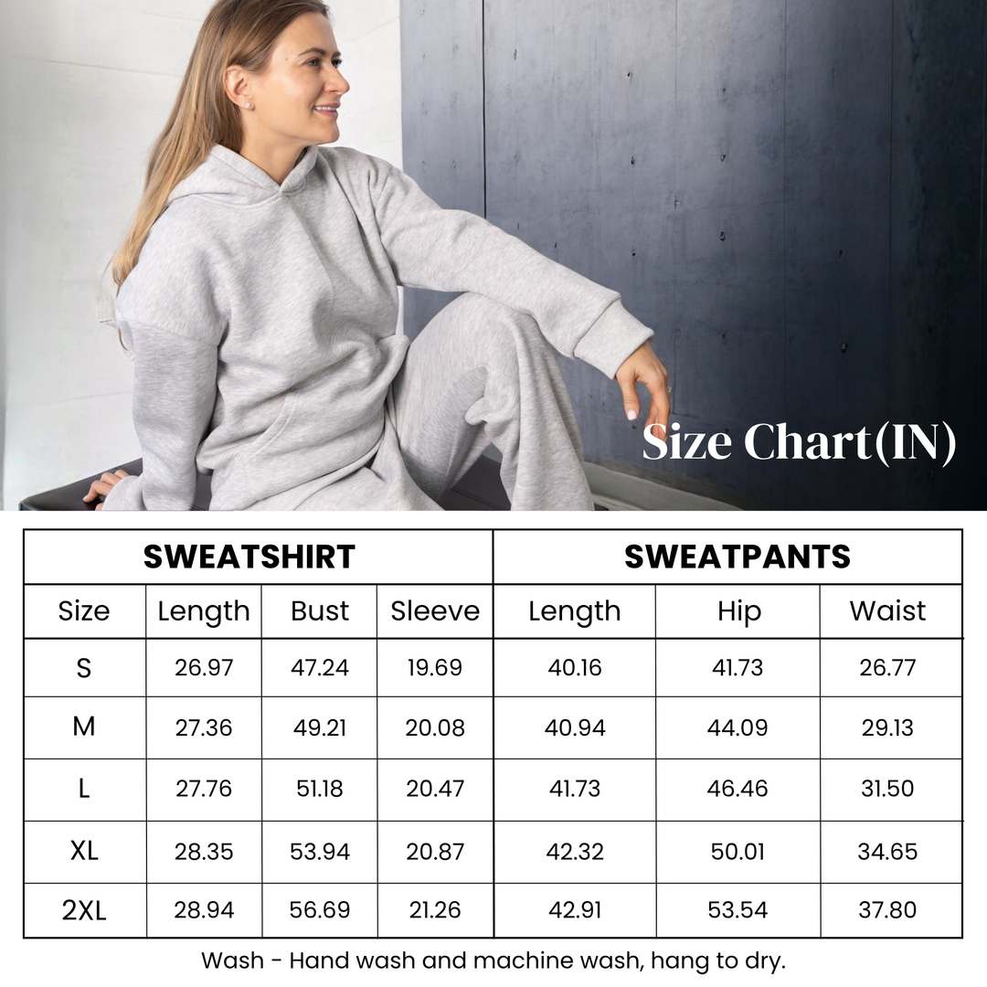 Women Oversized Tracksuit Set 2 Piece Fleece Hoodie and Sweatpants – Fall Winter Lounge Outfit