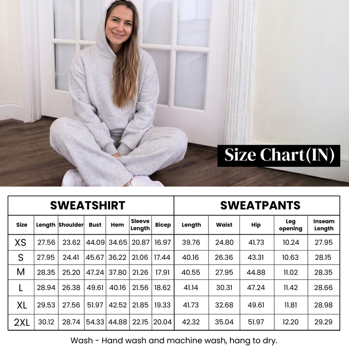 Women Oversized Tracksuit Set 2 Piece Fleece Hoodie and Wide Leg Sweatpants – Fall Winter Lounge Outfit