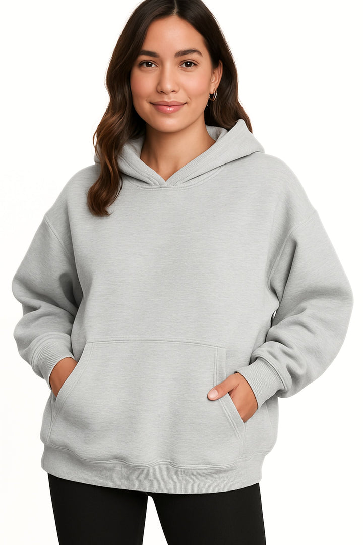 Women Oversized Hoodie Sweatshirt – Fleece Pullover for Fall Winter, Cozy Lounge Airport Travel Sweater, Soft Casual Fashion Top