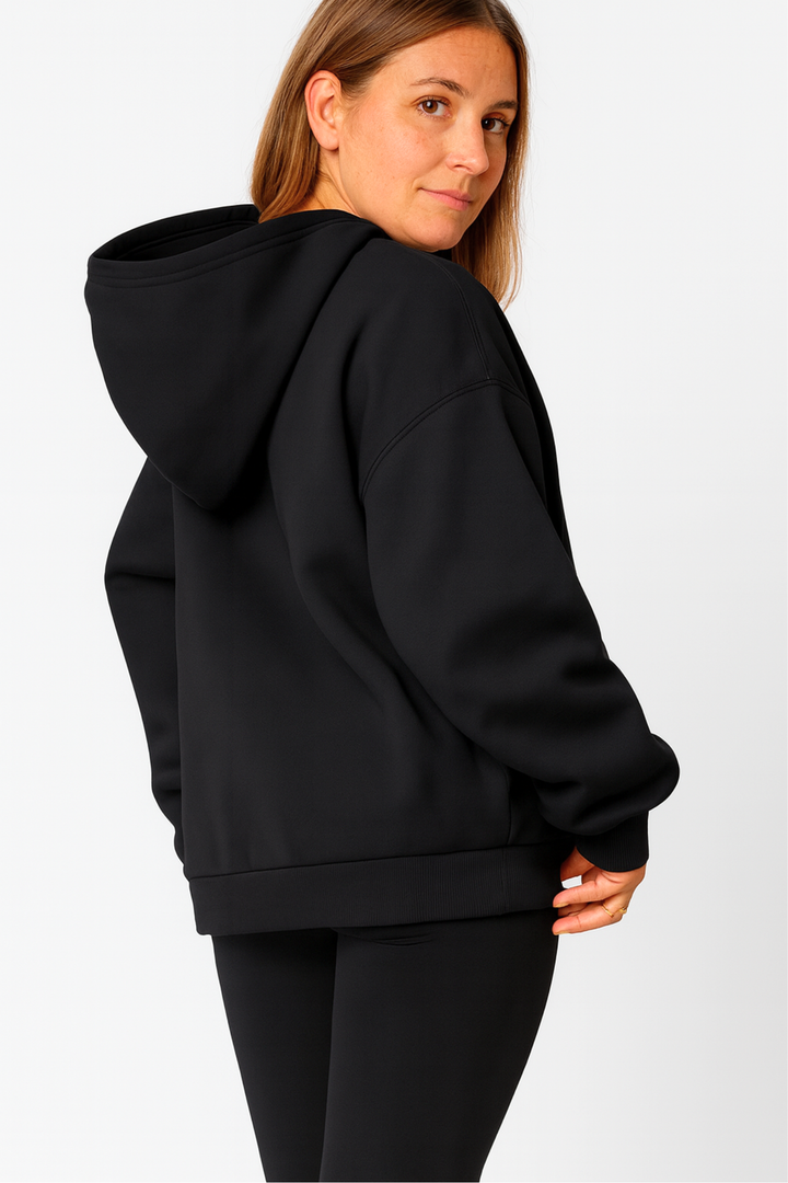 Women Oversized Hoodie Sweatshirt – Fleece Pullover for Fall Winter, Cozy Lounge Airport Travel Sweater, Soft Casual Fashion Top