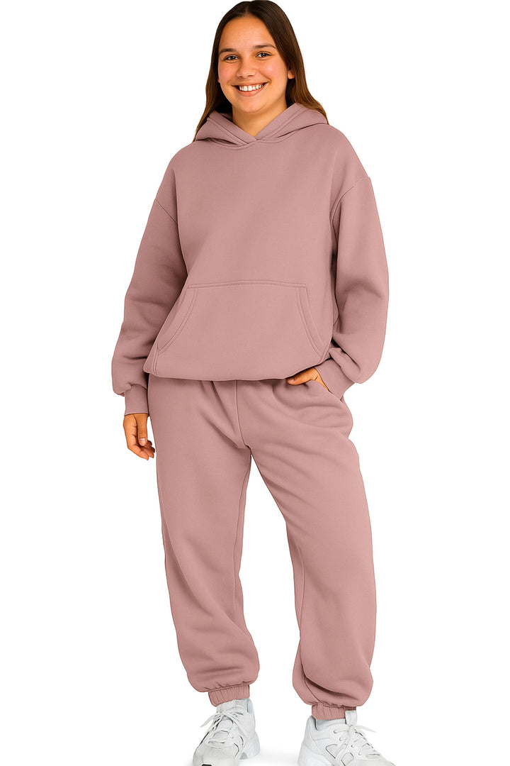 Women Oversized Tracksuit Set 2 Piece Fleece Hoodie and Sweatpants – Fall Winter Lounge Outfit