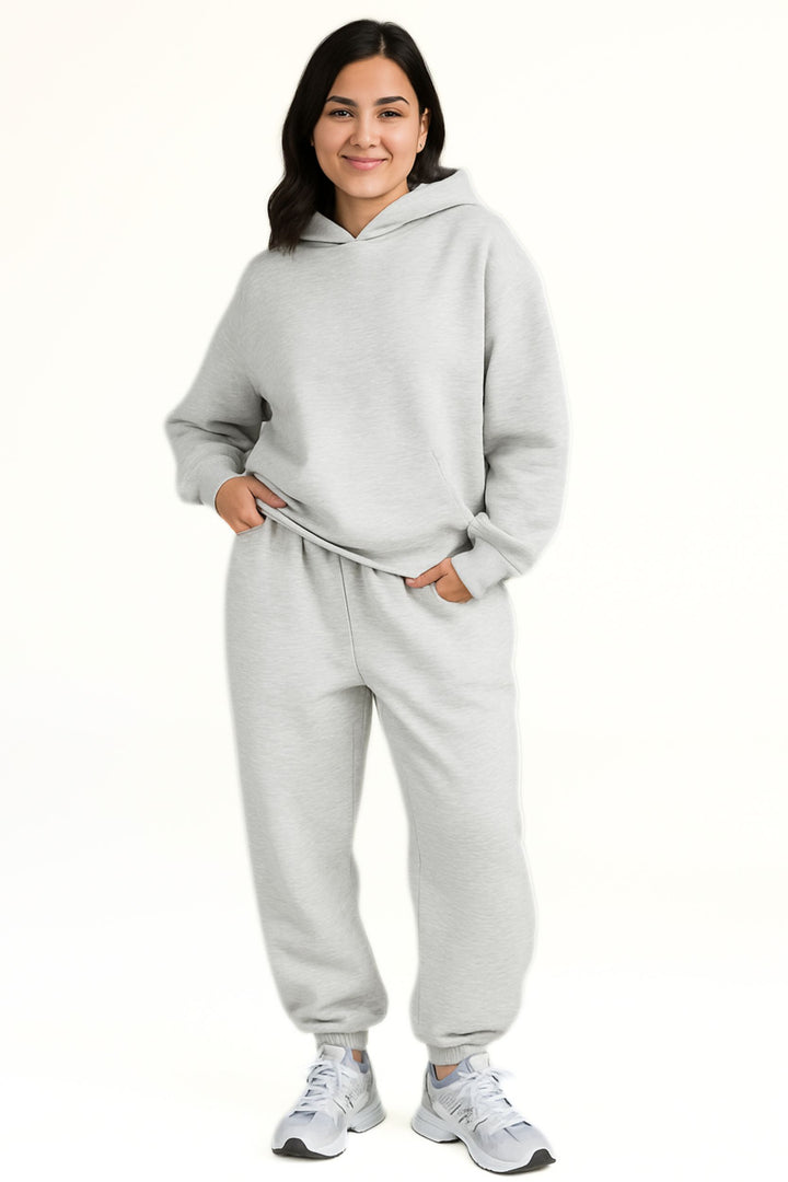 Women Oversized Tracksuit Set 2 Piece Fleece Hoodie and Sweatpants – Fall Winter Lounge Outfit