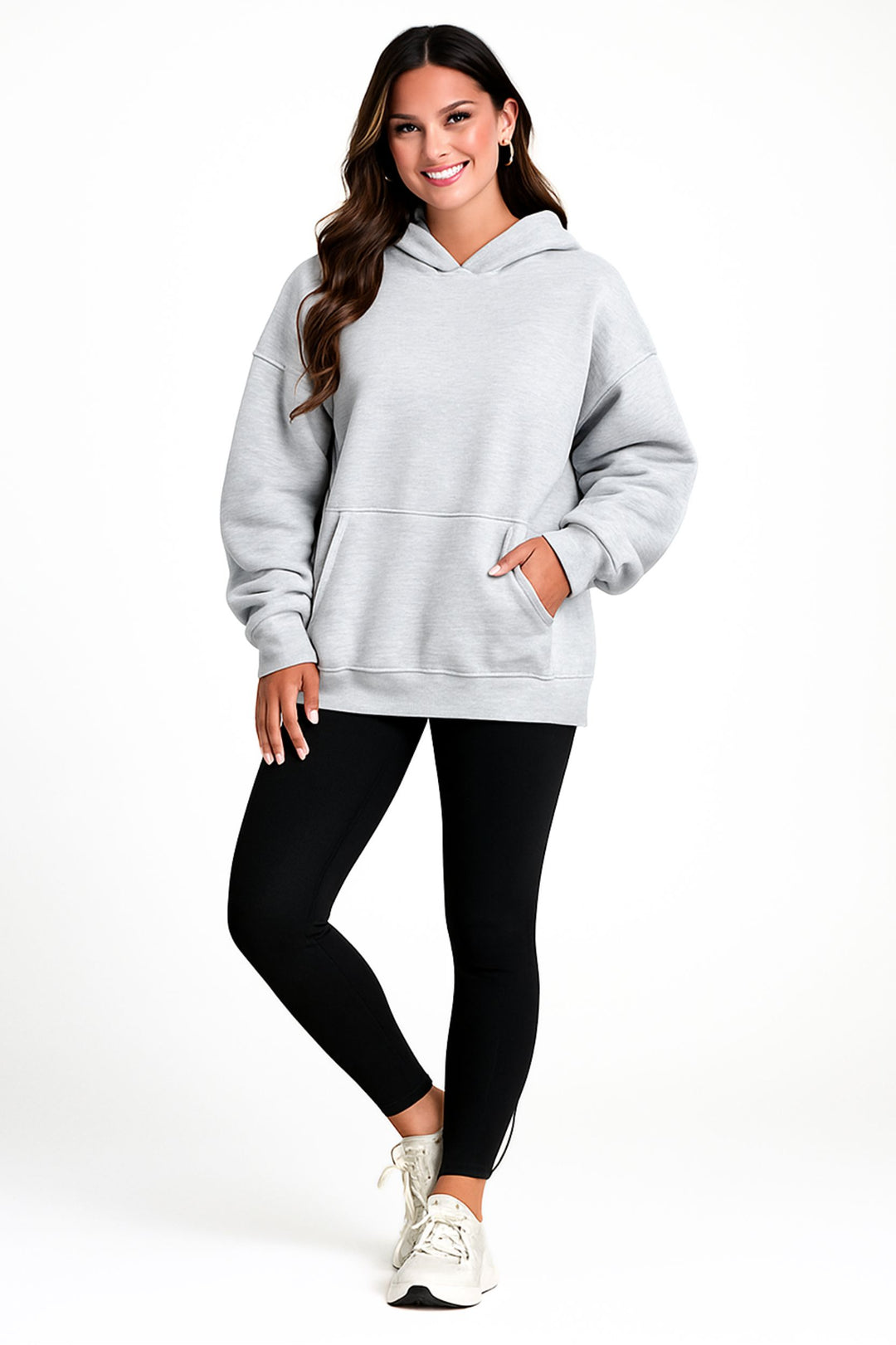 Women Oversized Hoodie Sweatshirt – Fleece Pullover for Fall Winter, Cozy Lounge Airport Travel Sweater, Soft Casual Fashion Top