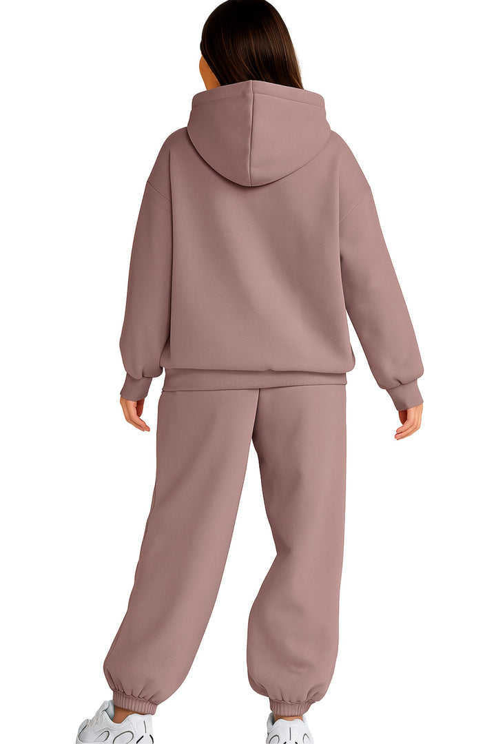 Women Oversized Tracksuit Set 2 Piece Fleece Hoodie and Sweatpants – Fall Winter Lounge Outfit