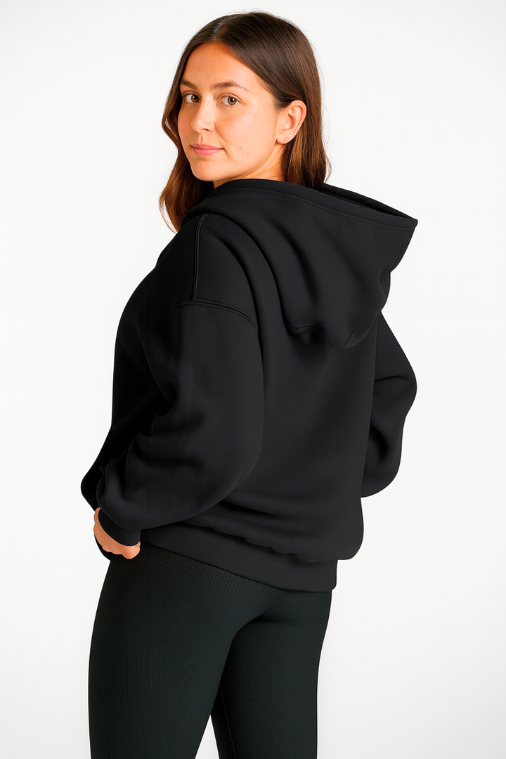 Women Oversized Hoodie Sweatshirt – Fleece Pullover for Fall Winter, Cozy Lounge Airport Travel Sweater, Soft Casual Fashion Top