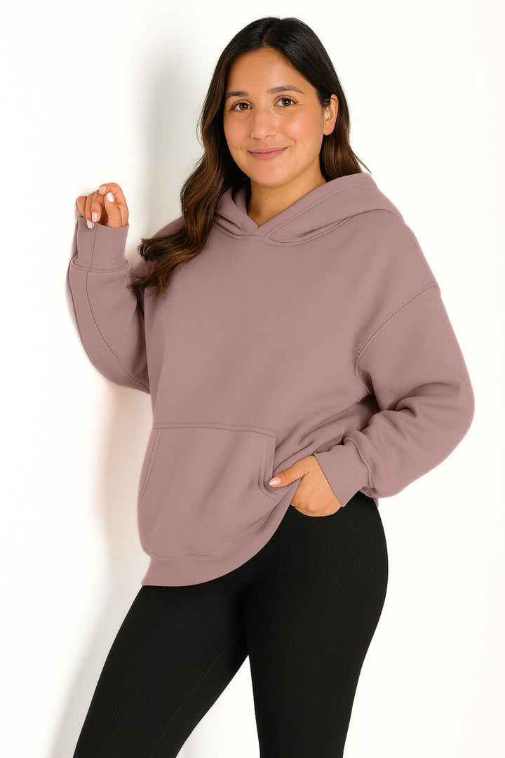 Women Oversized Hoodie Sweatshirt – Fleece Pullover for Fall Winter, Cozy Lounge Airport Travel Sweater, Soft Casual Fashion Top