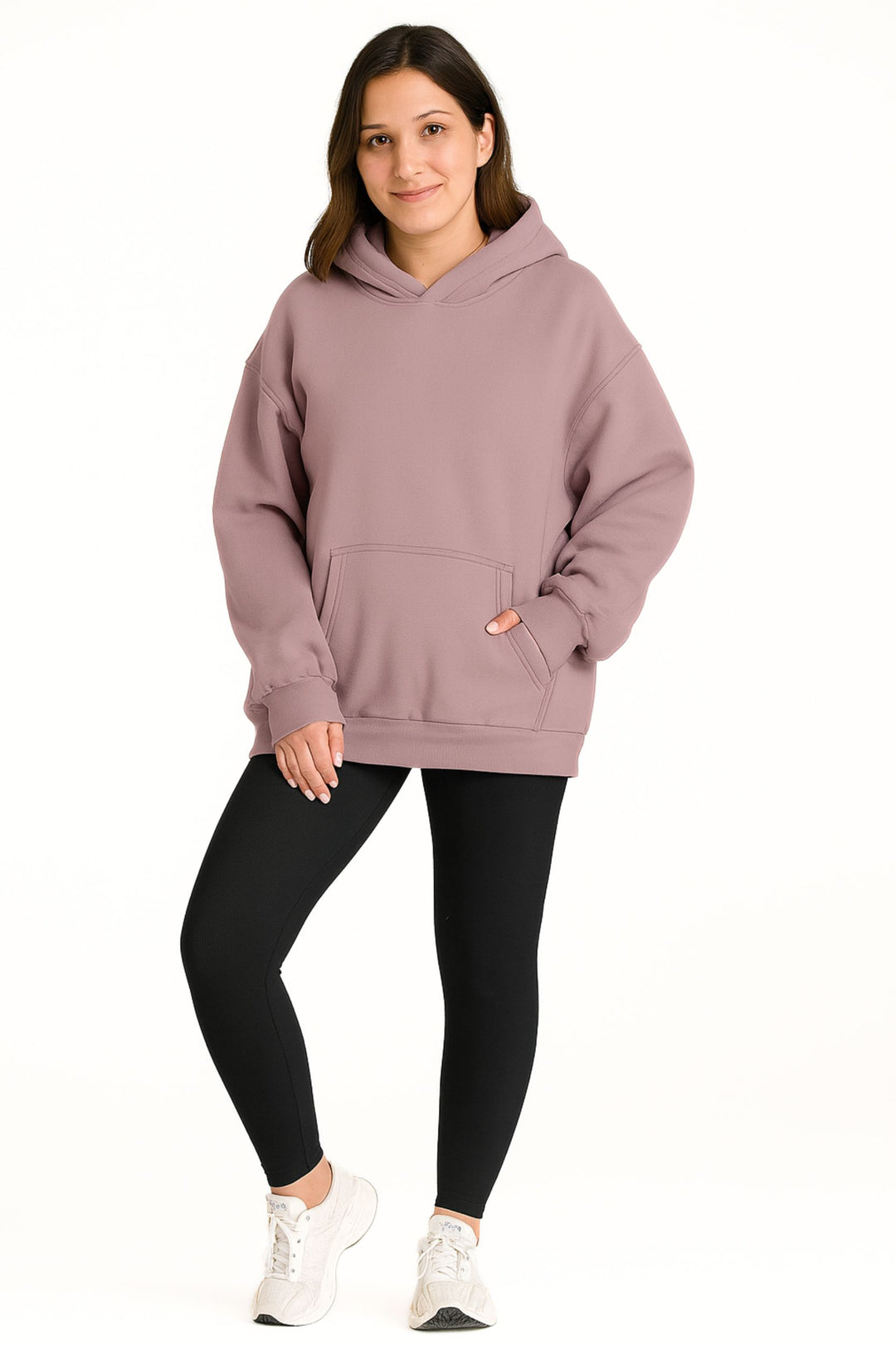 Women Oversized Hoodie Sweatshirt – Fleece Pullover for Fall Winter, Cozy Lounge Airport Travel Sweater, Soft Casual Fashion Top