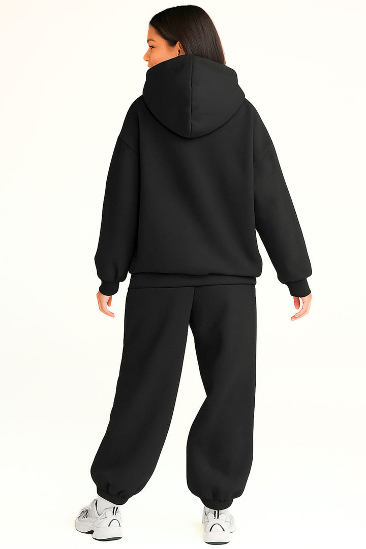 Women Oversized Tracksuit Set 2 Piece Fleece Hoodie and Sweatpants – Fall Winter Lounge Outfit