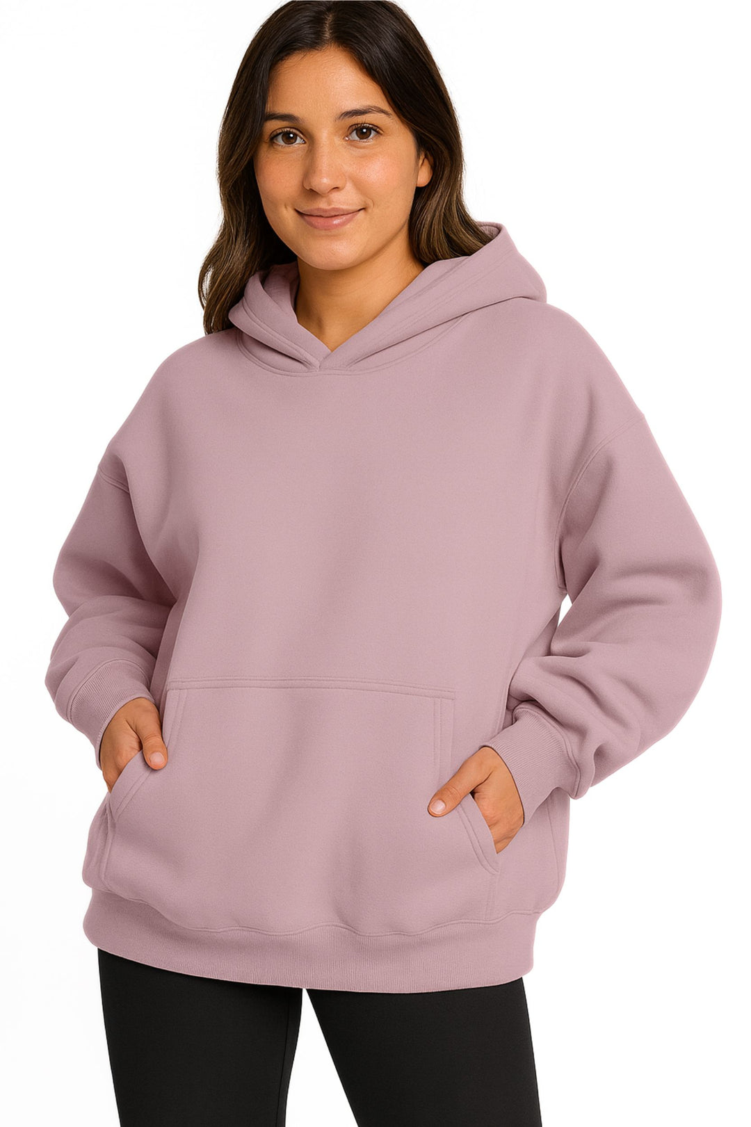 Women Oversized Hoodie Sweatshirt – Fleece Pullover for Fall Winter, Cozy Lounge Airport Travel Sweater, Soft Casual Fashion Top